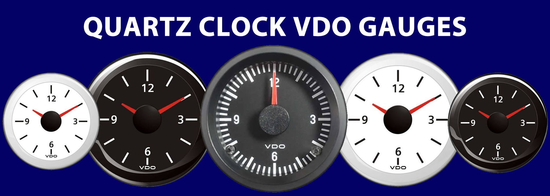 vdo Quartz clock gauges banner